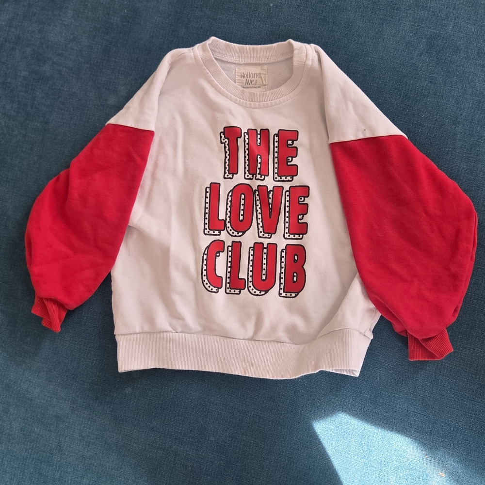The Love Club Kids Shirt - Red and White